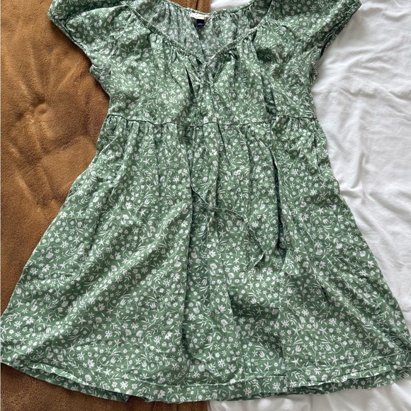 Green Floral Mini Dress - Picture 2 of 5